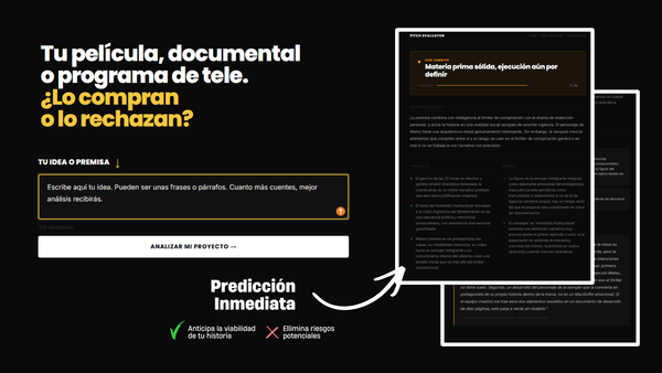 PitchPredictor: cómo predecir en 60 segundos si una productora comprará tu película, serie o documental